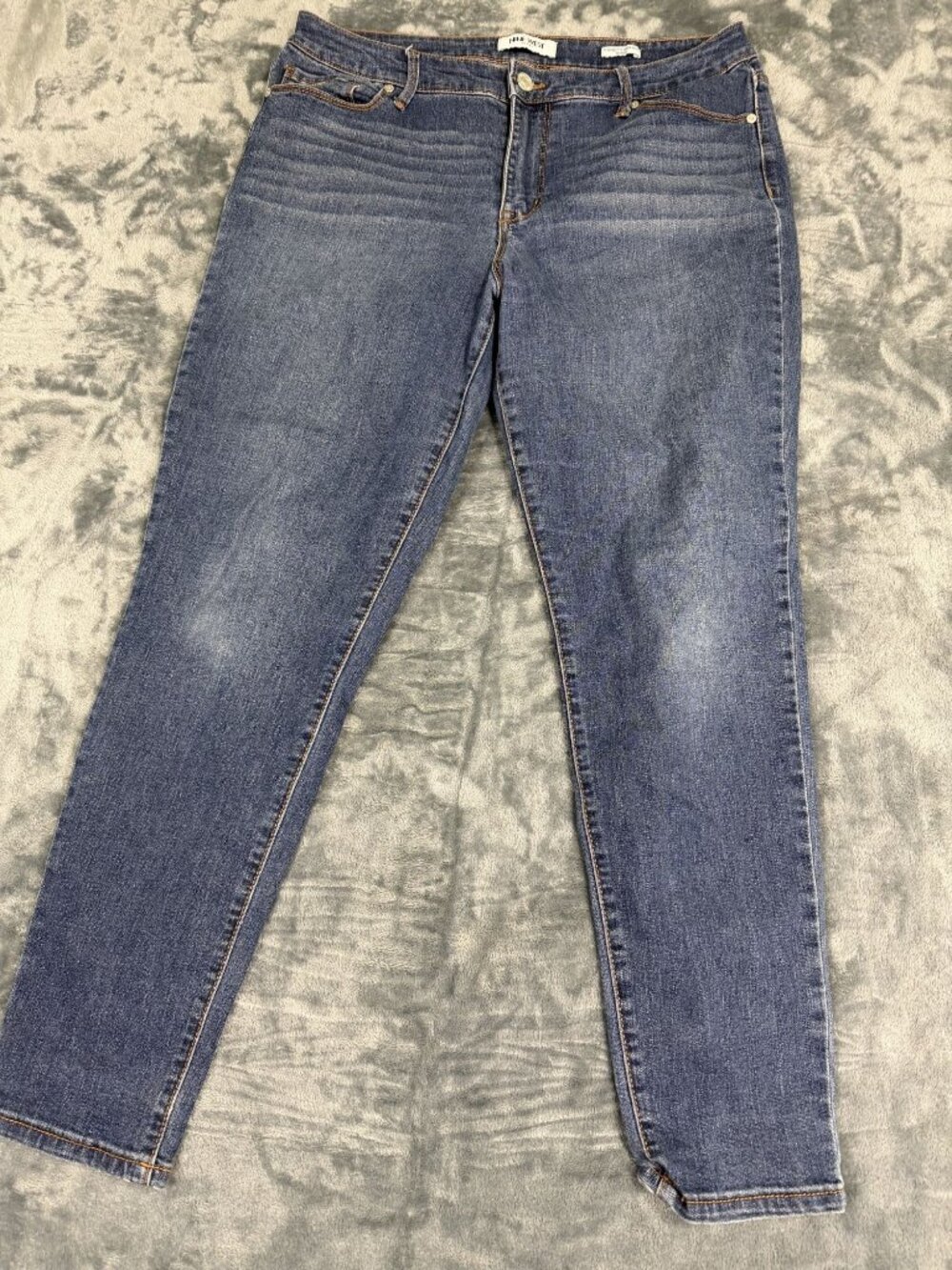 Nine West Womens Cigarette High Rise Skinny Jeans Size 12 Blue Denim